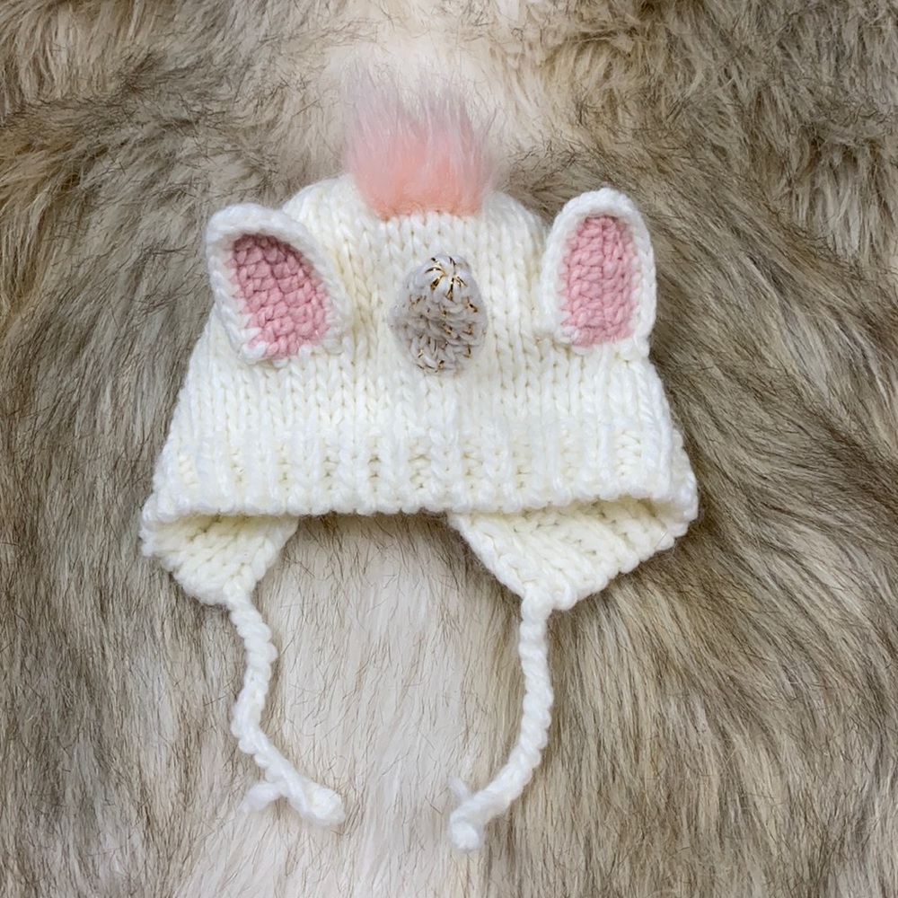 0-3 Month So Dorable Crochet Unicorn Tie Hat